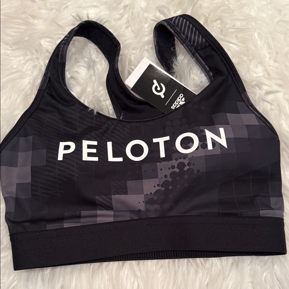 Peloton Black and Gray Sports Bra
